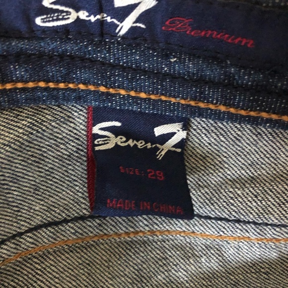 7 of All Man Kind dark demin flare jeans - Picture 7 of 9